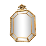 Miroir a pare closes en bois et stuc doré Napoléon III XIX siècle