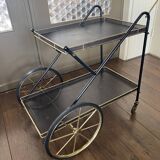 Vintage Italian brass and metal bar cart, 1950s