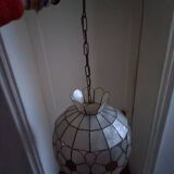 Mother-of-pearl and brass lampshade