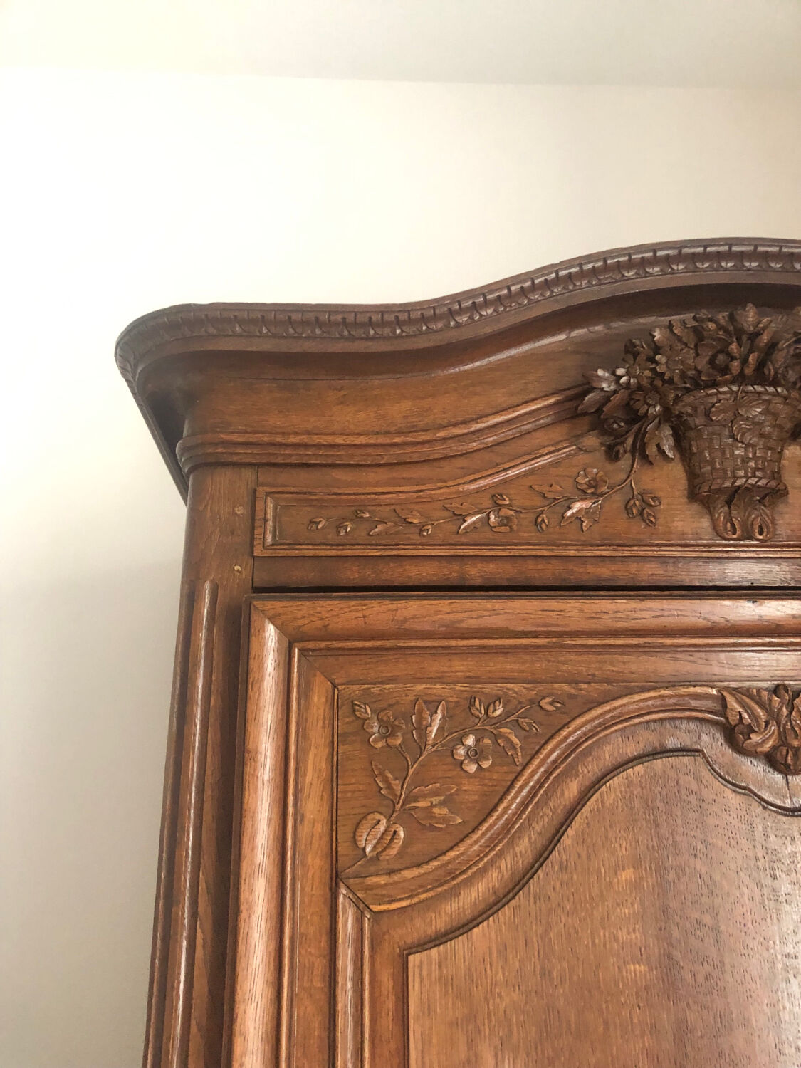 Antique solid wood wardrobe