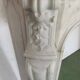 Louis XV style fireplace in white Carrara marble 19th century