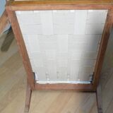 Scandinavian style armchair in solid wood, reupholstered