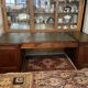 Immense oak solid wood staff desk in English style 248 x 114 cm