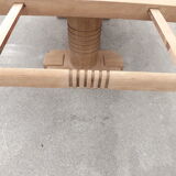 Oak table by Charles Dudouyt brutaliste art deco 1930