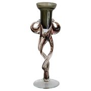 Vintage brown mid-century artistic vase, Murano glass, Europe, 1970s.