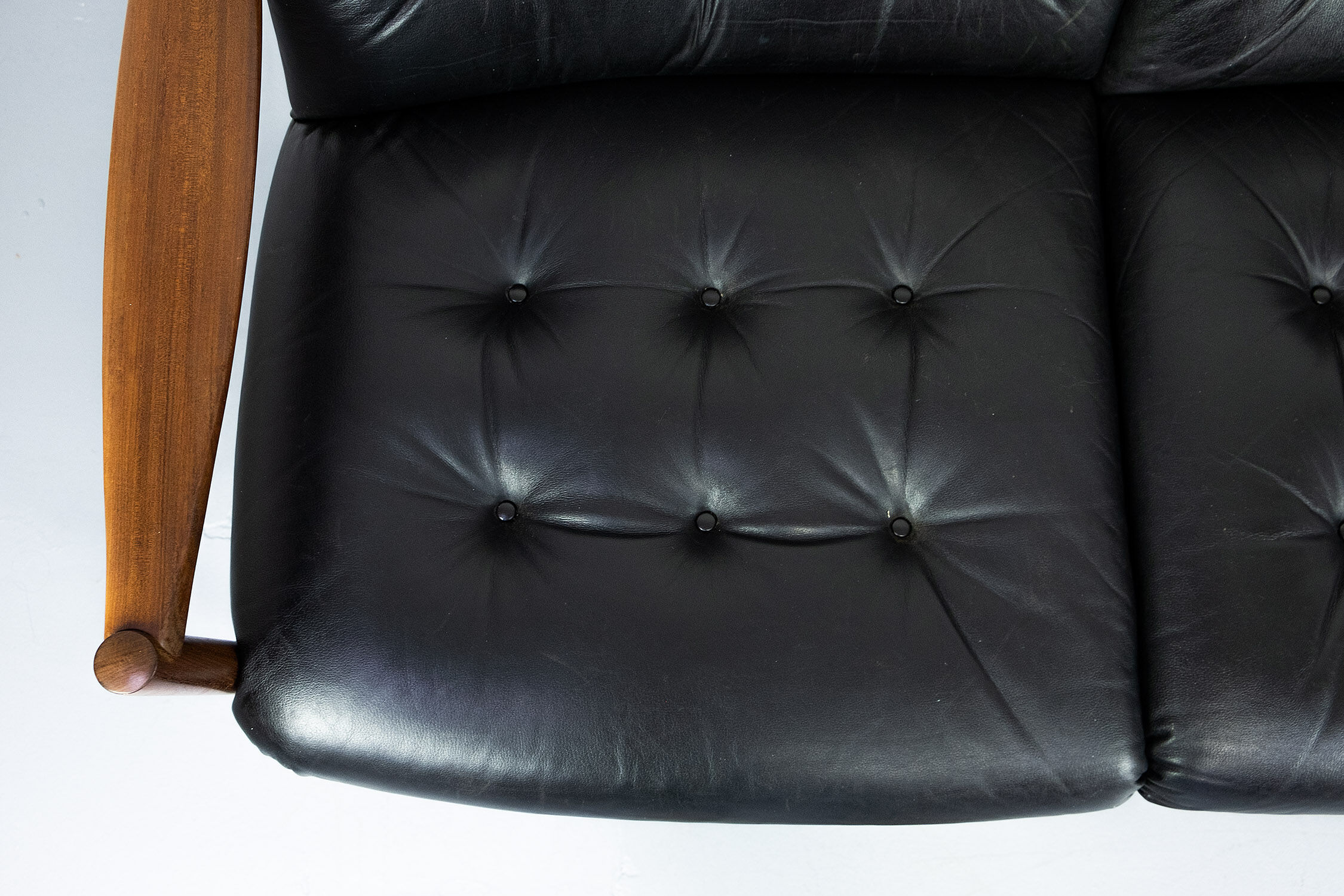 Midcentury leather lounge sofa 1960s