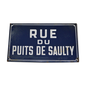 Plaque de rue émaillée rue du