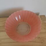 Fluted glass bowl vintage flower pink huilor dulciné