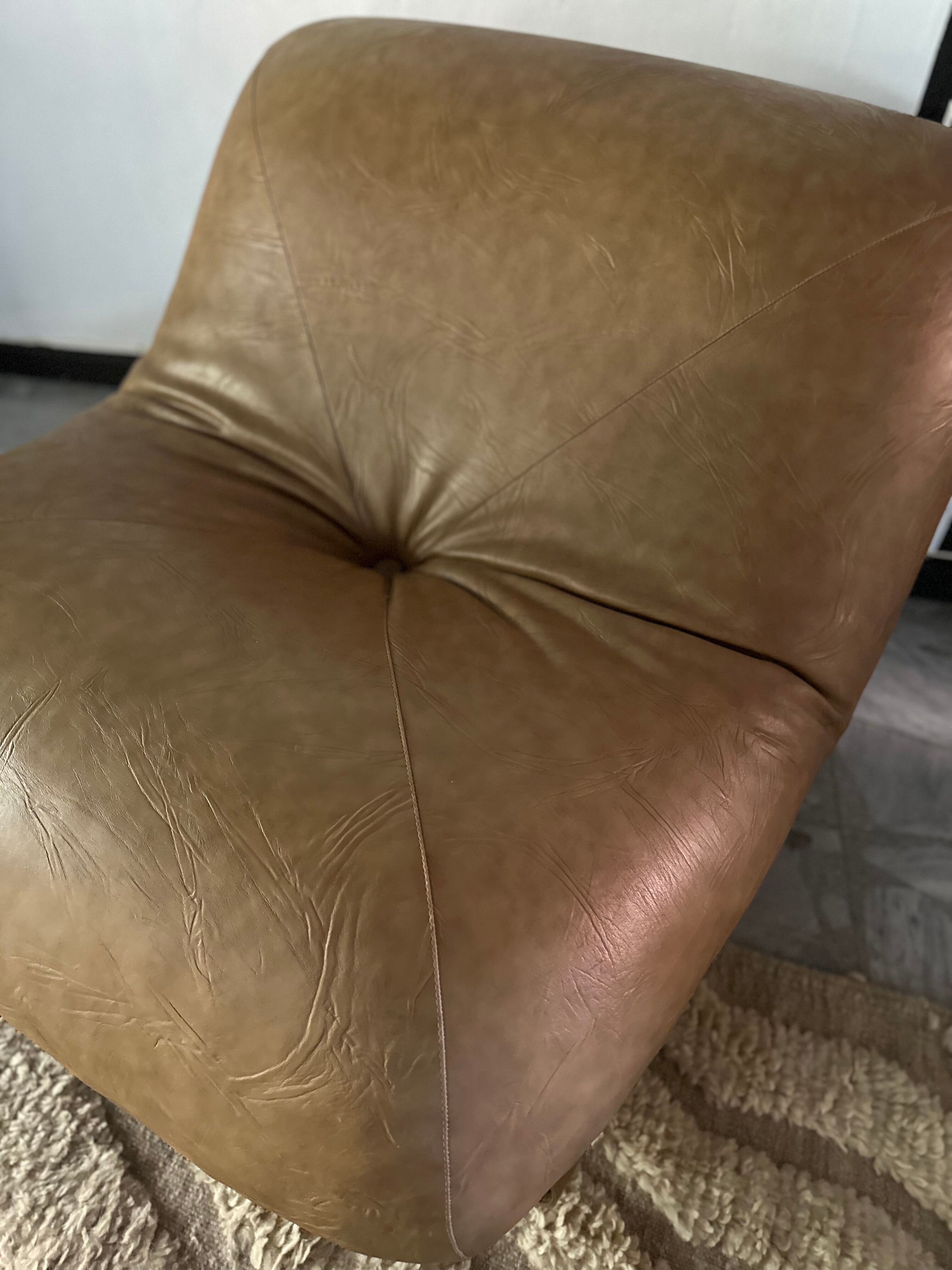 Leatherette armchair