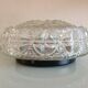Structured glass round ceiling lamp vintage 60s-70s