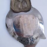 Empty pocket owl in gold and silver metal