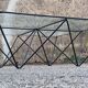 Metal and glass coffee table, 1980
