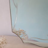 Bevelled, chiseled, antique, art deco wall mirror