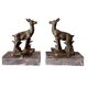 Art deco deer bookends on marble from the 70s