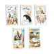 Set of 5 chromolithographs on Aiguebelle chocolate cardboard