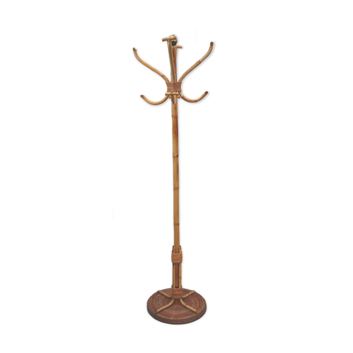 Rattan parrot coat rack