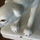 Pair of Borzoi - White Greyhounds - Art Deco ceramic