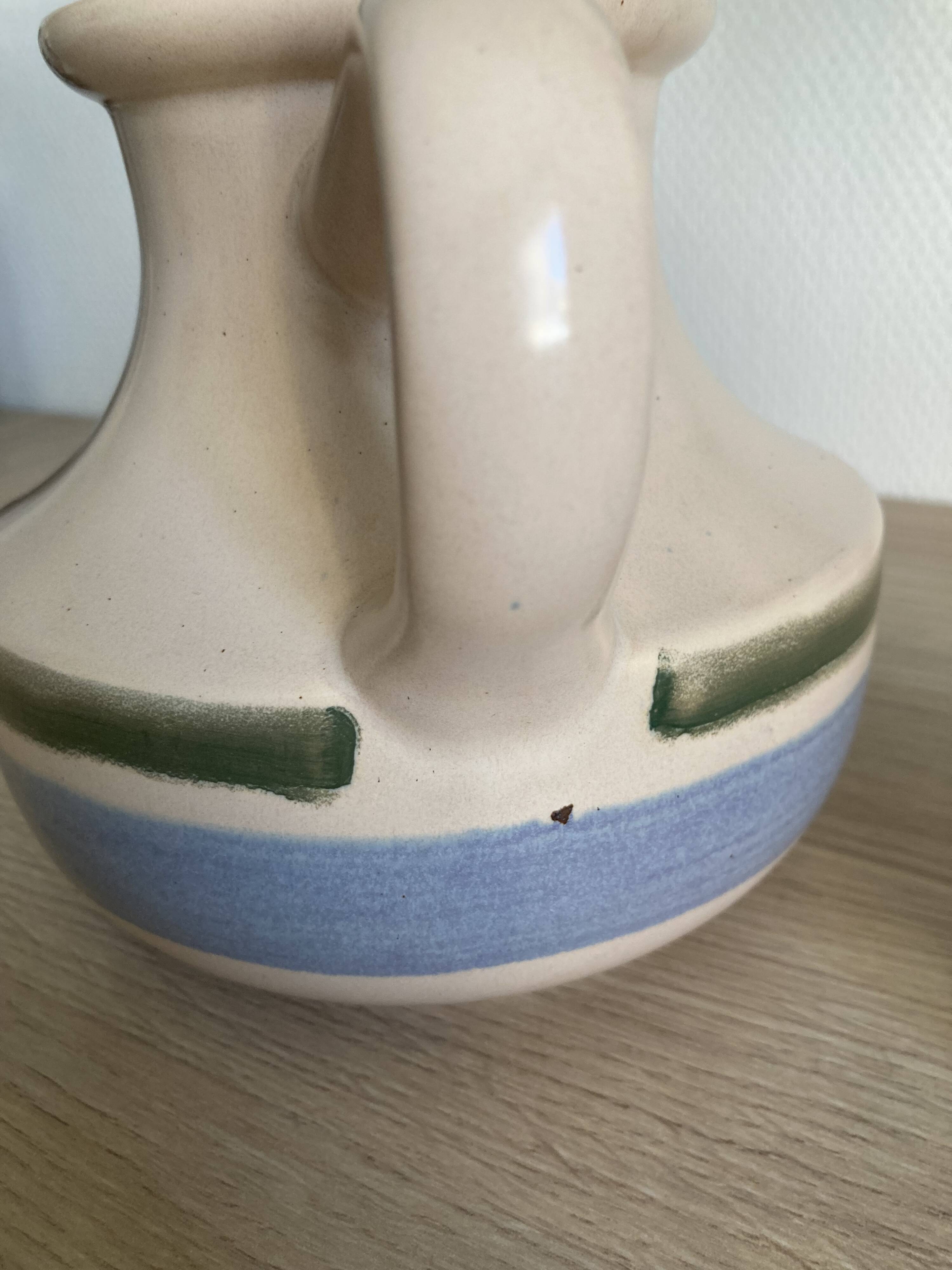 Teapot and milk jug Gien Faïencerie