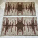 Pair of two design organic Scandinavian style carpets, 1970s / Czechoslovakia