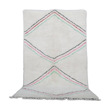 Tapis beni ouraine fait main 1,4/2,6 m