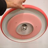 Pink Fog & Morup Optima vintage pendant lamp: Hans Due design, Denmark 1970