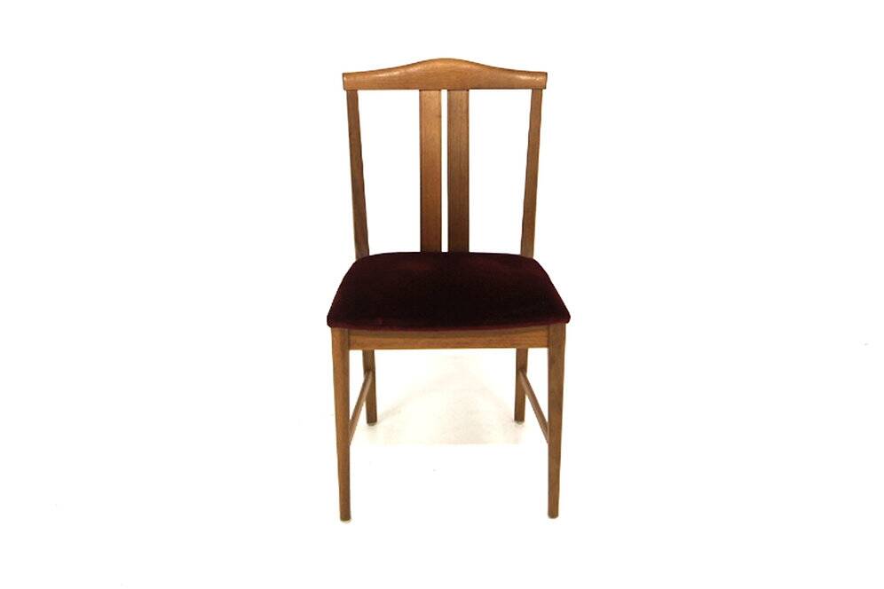 Set of 6 Scandinavian walnut chairs, Sweden, 1960