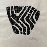 Original slate print on Japan by Raoul UBAC, Sillon II, 1975