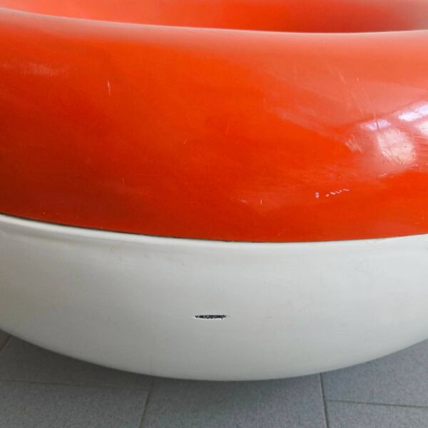Fauteuil vintage oscillant 1960 Charles Zublena Les Plastiques de Bourgogne 60s