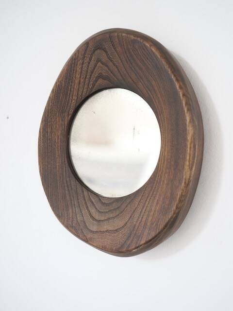 Free-form wooden mirror 1960