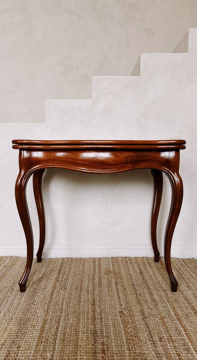 Table de jeu en acajou Louis Philippe