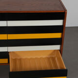 Yellow and black chest of drawers, model U-453, by Jiri Jiroutek, 1960