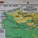 Ancient school map No.39 "France - Geology"