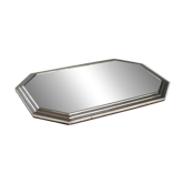 Plateau miroir ancien en argent, Italie, XXe siècle