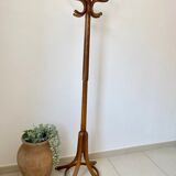 Wooden parrot coat rack