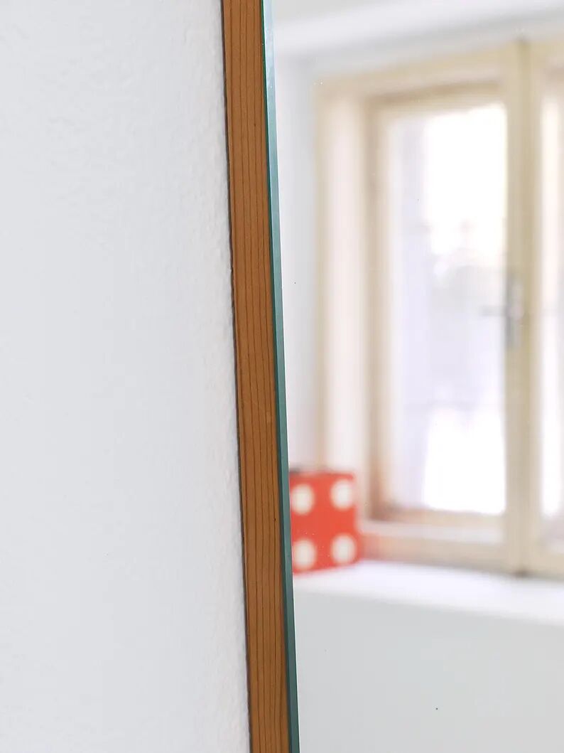 Large Trapezoidal Mid-Century Full-Length Wall Mirror, Vienna, Austria, 1950s