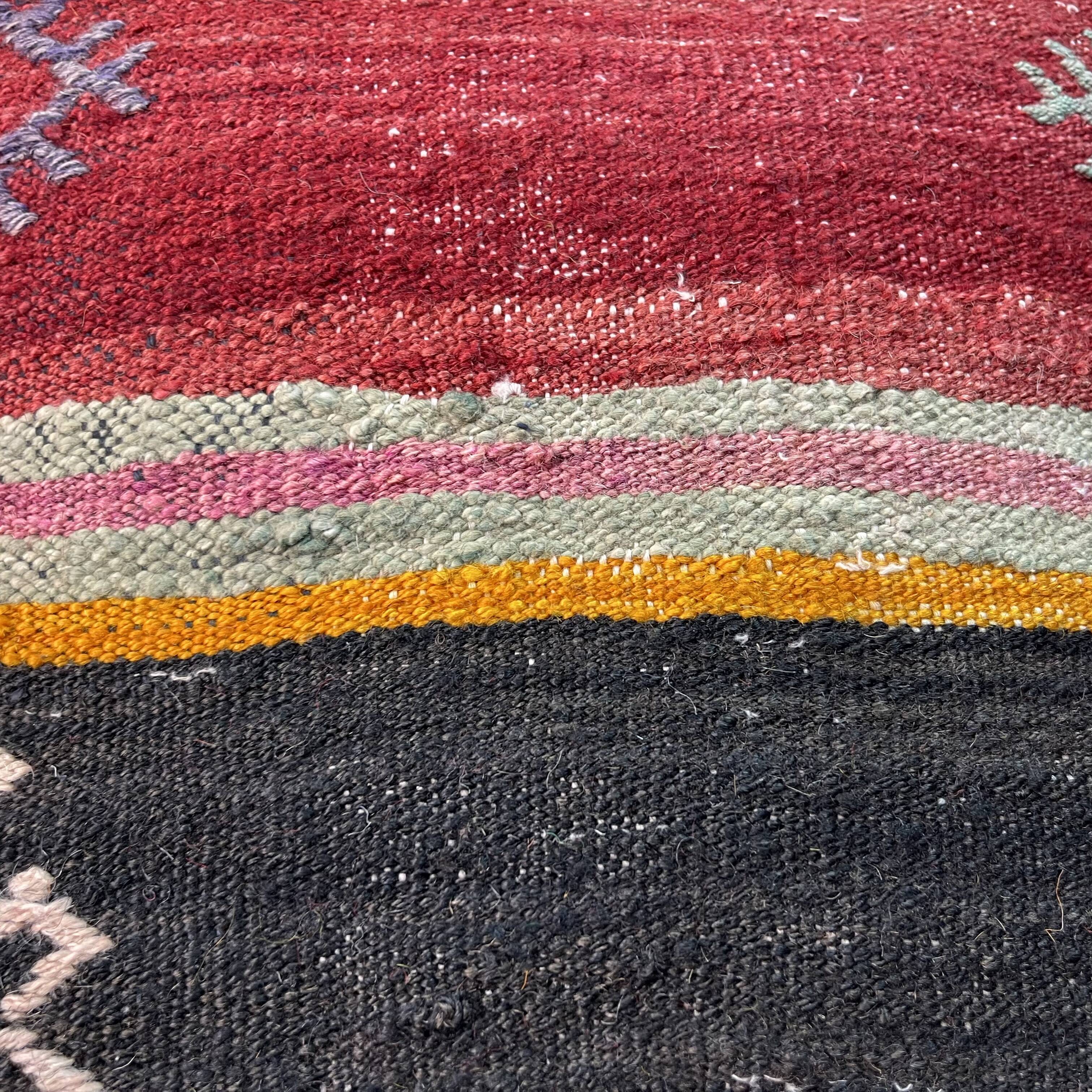 VINTAGE TURKISH KILIM CUSHION COVER , 45 X 45 CM