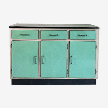 Buffet en formica vert, 60's