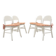 Set of four beech chairs, Italian design, 1970s, production: Italy