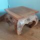 Coffee table with plant holder, end of sofa, carved wood, Indonesia