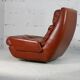 Easy chair "space age". Jean Prévost, France, leather, circa 1970