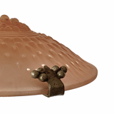 Monumental art deco pink table lamp, Muller frères Luneville, France, ca 1920s