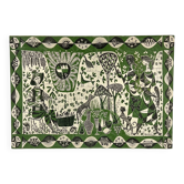 René Fumeron printed canvas, fishing scene from the 60s