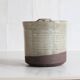 Glazed stoneware vase signed – Art ceramic flower holder