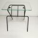 Side table / pedestal table magazine holder. 50's vintage design