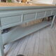 Console 5 drawers 1 re-enchanted tablet in gray green wooden top