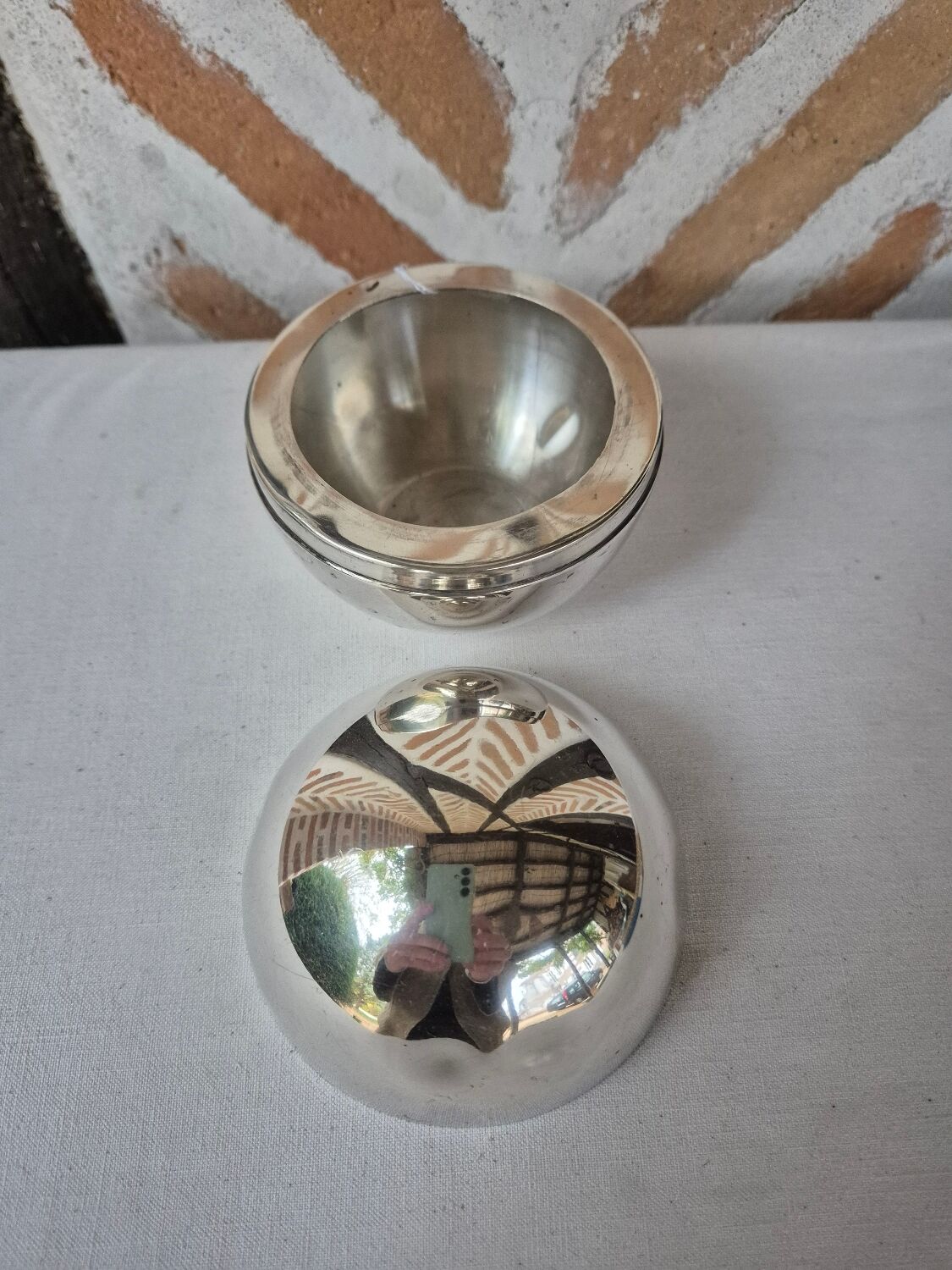 Silver-plated jewelry box/trinket tray