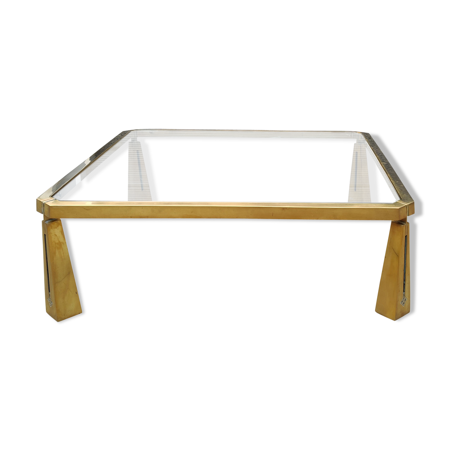 Bronze coffee table by Peter Ghyczy, 1970s
