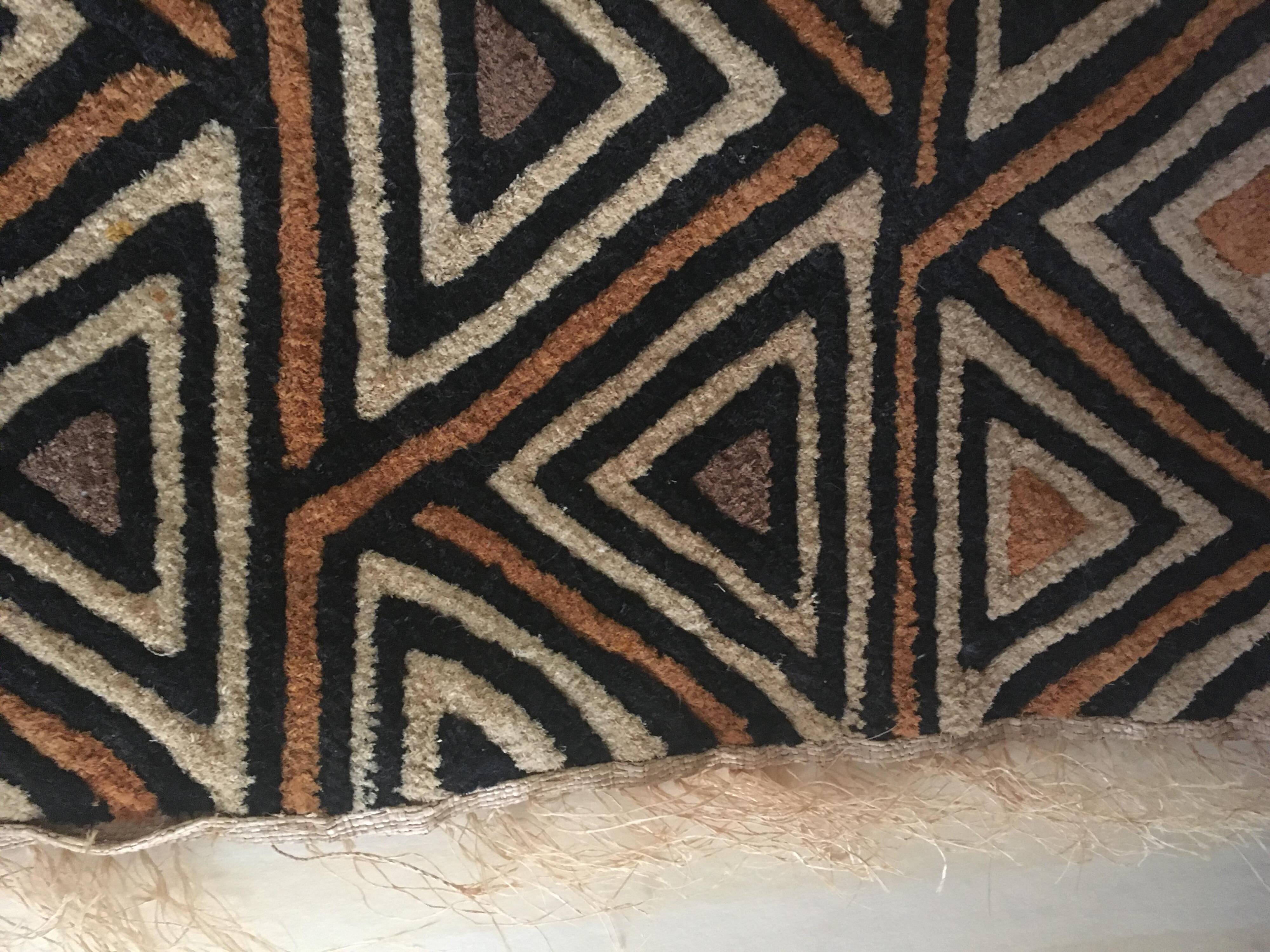 Hand Crafted Kuba Cloth Wall Hanging from D.R. Congo, 1960's