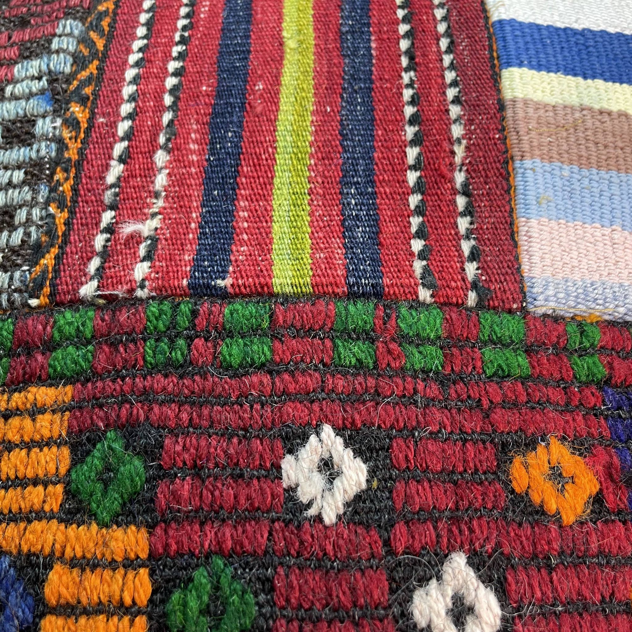 Vintage turkish kilim cushion cover , 55 x 55 cm