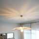Suspension florale coton et rotin - suspension fleur.